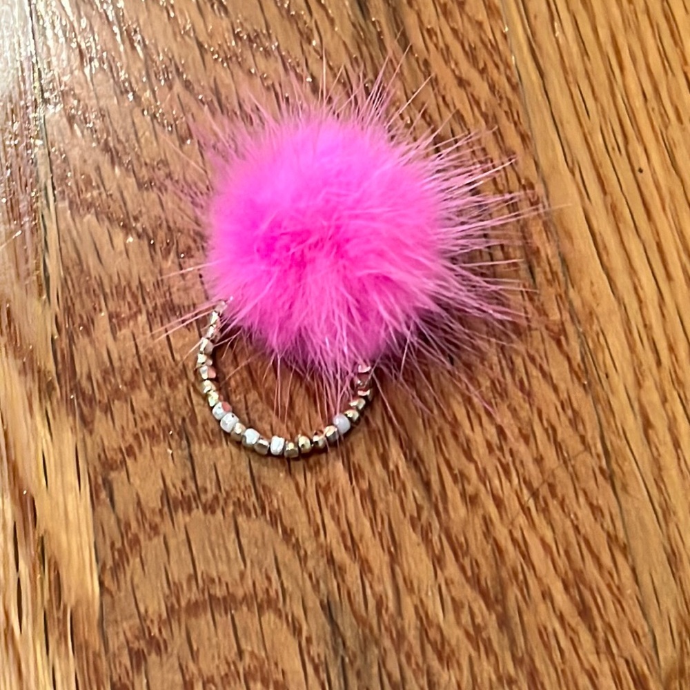 Fuzzy pom ring